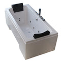 Acrylic Eco-Friendly Whirlpool Massage Bathtub LED Spa Drop-In Installation Constant Temperature Energy-Saving Armrest Drainer