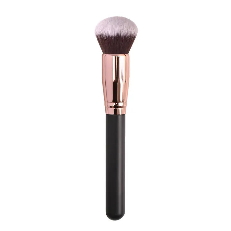 Private Label Big Round Powder Foundation Makeup Brush Custom Logo Blending Flat Foundation Buffer Brush