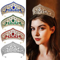New Bridal Jewelry Exquisite Handmade Crystal Beaded Wedding Crown Dress Accessories Tiaras Wedding Supplies Christmas Gifts