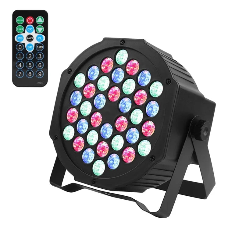 Aluminum Shell 72W RGB 36 LEDs Wireless Remote for Disco DJ Bar Dmx Controller Stage Par Light