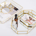 Nordic INS Normcore Style Simple Antique Copper Bar Saucer Salver Amorous Glass Brass Tray for Jewelry Cosmetic Metal Crafts