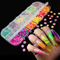 Mixed 3D Fruit Slices Sticker Polymer Clay DIY Designs Slice Lemon Nail Art Sliders 12 Grids  Fruit Slice Nail Art