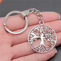 WYSIWYG 40x35mm Antique Silver Plated Antique Bronze Plated Zinc Alloy Tree of Life Keychain for Souvenirs Gift P2-ABD-C11968