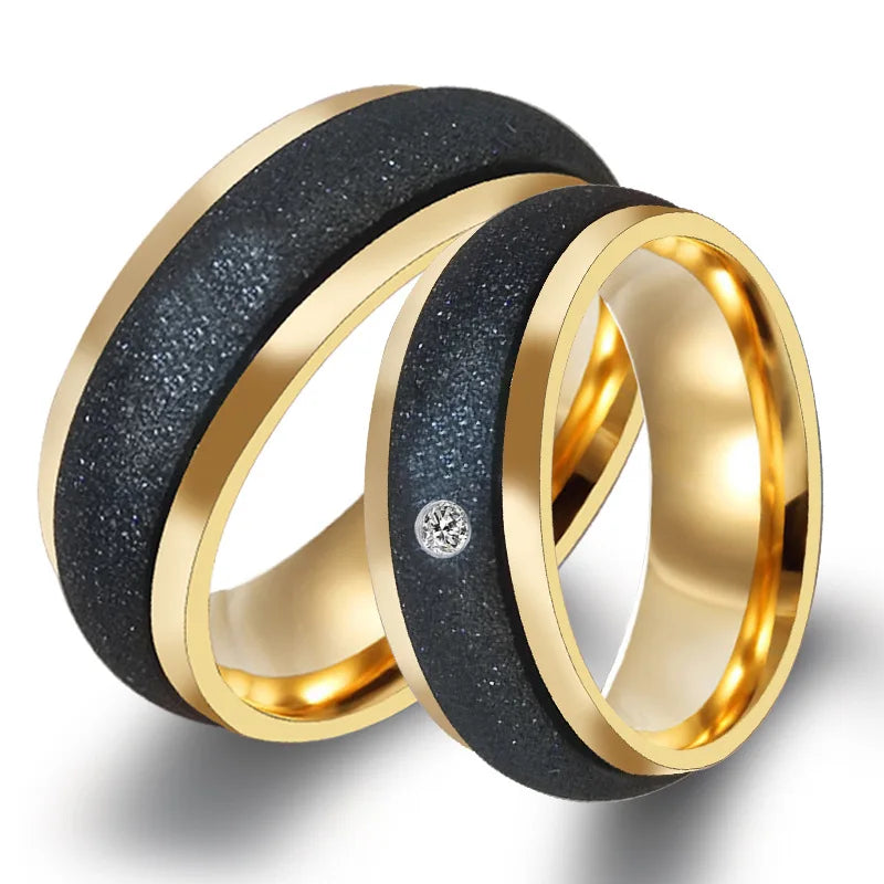 Factory Wholesale Hot Selling Fashion Frosted Rotatable Ring Couple Ring Wedding Engagement Diamond Ring Jewelry