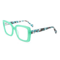 YC Optical Eye Glasses Frames Acetate Eyewear Eyeglasses Blue Green Big Large Square Spectacle Frames for Unisex