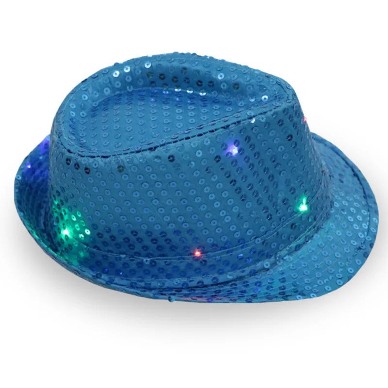 Colorful Sequin Fancy Dress with Flashing Lights for Men and Women for Jazz Dance Party Club Beach