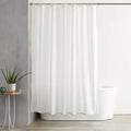 Factory Price White Shower Curtain Liner 200x220CM Solid Color Polyester Fabric Thick Mold Simple Bathroom Waterproof Curtains