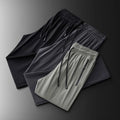 Men's Summer Plus Size Sports Pants Lightweight Breathable Nylon Quick-Drying Ice Silk Mid Waist Straight Pattern OEM Service