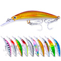 9CM-17G Newup Wholesale Sinking Minnow Jerkbait 3D Lure Eyes Long Throw Minnow Lure Hard Fishing Bait