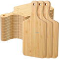 Thicken Bamboo Cutting Board Bulk Wood Chopping Crafts Serving Charcuterie Boards for DIY Wedding Housewarming Gift(Handle)