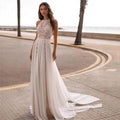 Elegant British White Halter Long Evening Maxi Dress Sleeveless Chiffon with Natural Waistline for Adults