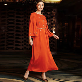 Wholesale Arab Fashion Middle East Spot Women's Abaya Maxi Dresses