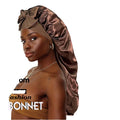 Women's Double Layer Reversible Bonnet Turban Style Sleeping Cap with Tie Band for Daily & Outdoor Use-for Girls & Boys