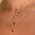 G280 18k Gold Plated Necklace Cherry Banana Pendant Fruit Necklace