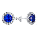 OEM Classic Luxury Women's Double Stud Earrings Handmade Minimalistic Design 925 Sterling Silver Rhodium Wedding Anniversary