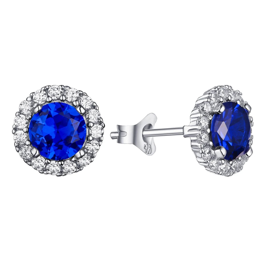 OEM Classic Luxury Women's Double Stud Earrings Handmade Minimalistic Design 925 Sterling Silver Rhodium Wedding Anniversary