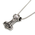 Nordic Viking Rune Thor Hammer Tomahawk Pendant Necklace Stylish Stainless Steel Plated Brass for Men Men Number Charms
