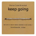 Couple Friendship Gift Charm Gold Silver Plated Brass Beads I Love You Family Blessed Friend Women Morse Code Bracelet Jewelry