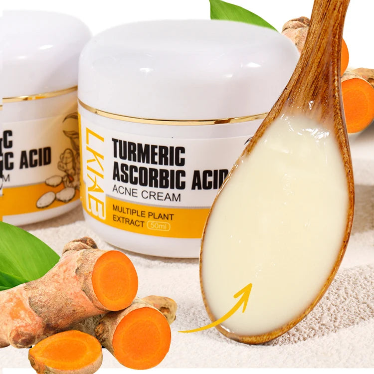Low Moq Customized Organic Whitening Moisturizer Herba Natural Face Niacinamide Acne Turmeric Cream for Daily Use