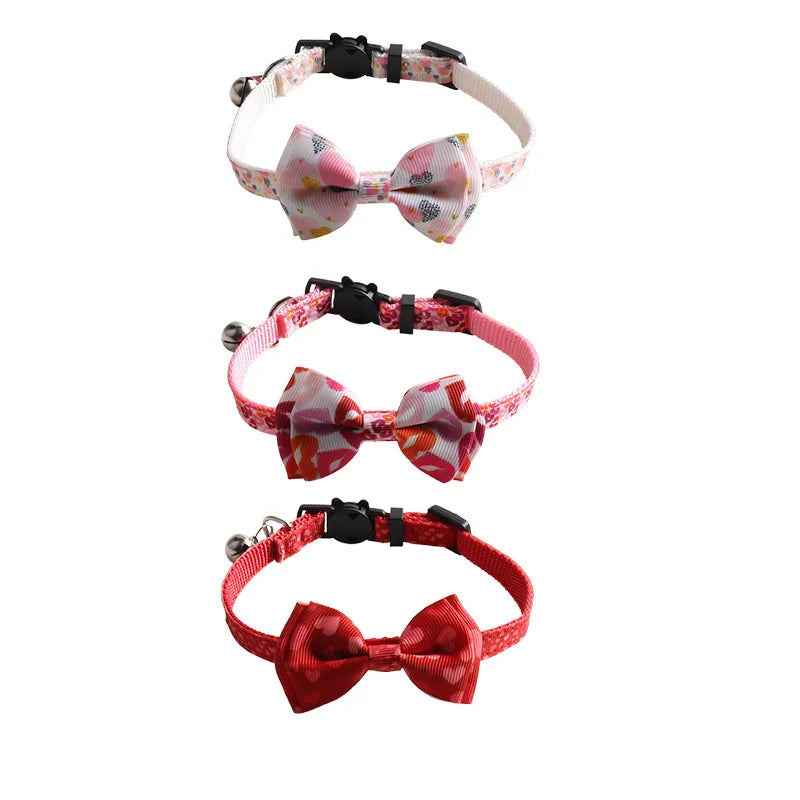 Dog Collar Cute Floral Collars Custom Flower Dog Collar with Buckle and Love and Ring Accessories