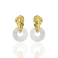 925 Sterling Silver Circle Earrings with White Crystal Dangle Drop Earrings Jewelry for Women Teen Girls Mom