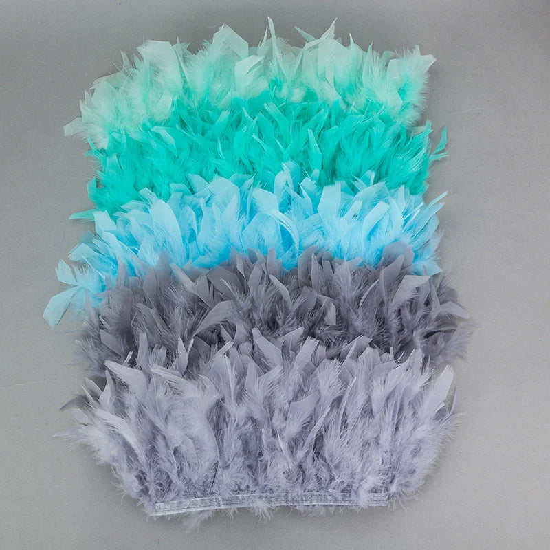 Turkey Feather Flame Selvage 37 Colors Table Lamp Dance Costume Accessories Skirt Lace Feather Ribbon