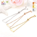 Customized 18k Gold Snake Chain Adjustable Charm Stainless Steel Necklace Chains Bulk with Blank Pendant