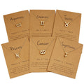 ZHIYI Trendy Female Girls Gold Silver Plated Horoscope Astrology Charm 12 Zodiac Sign Pendant Necklace Jewelry for Women