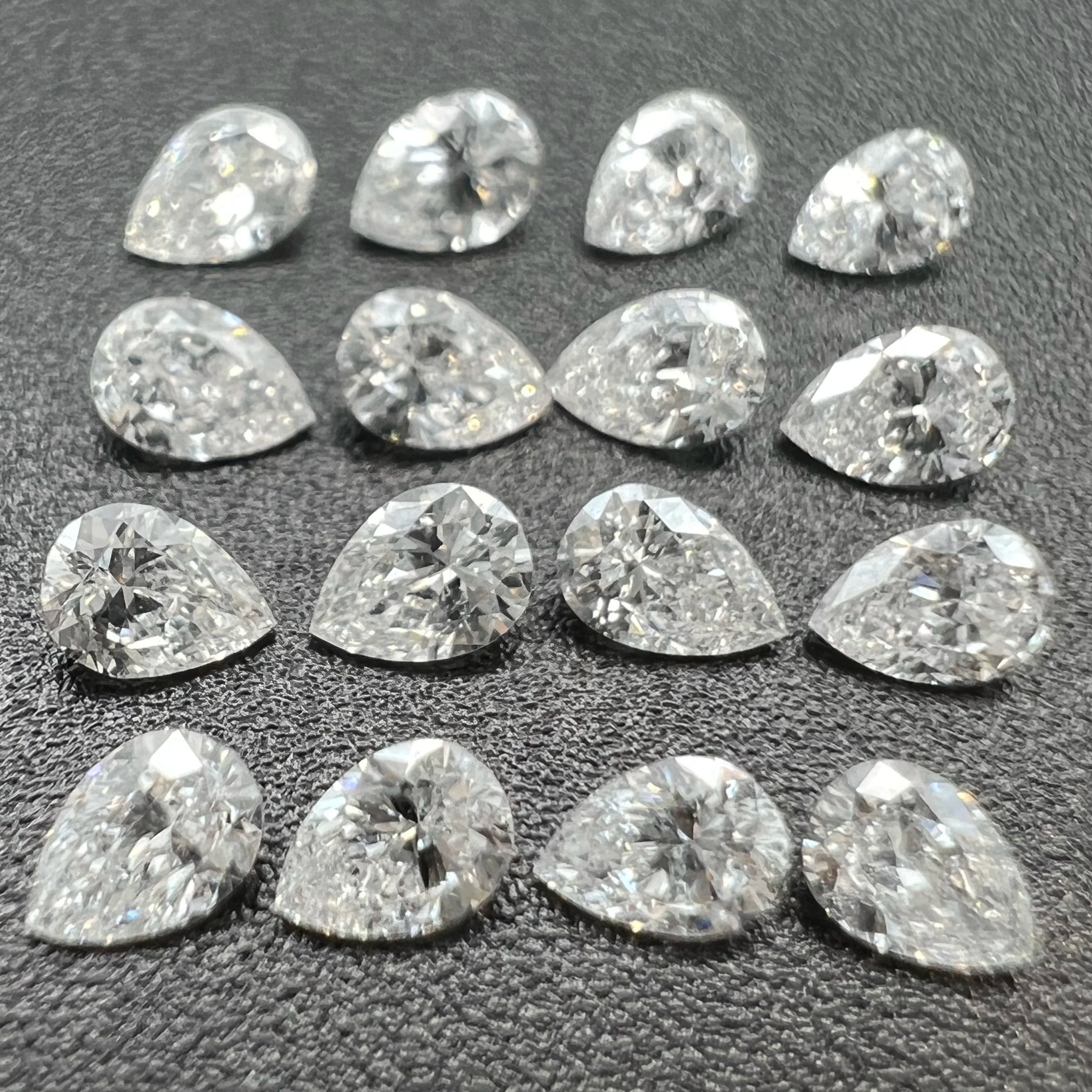 Pears Shape 3x2mm - 9x7mm DEF VS Lab Created Diamond Synthetic CVD/HPHT Diamond Loose Gemstone for Jewelry Lab Grown Diamond