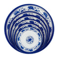 Wholesale Home Restaurant 6/7/8/9/10/11 Inch White and Blue Round Eco-Friendly Custom Minimalist Melamine Dinner Plates