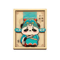 Opera Panda Kitchen Resin Magnetic Refrigerator Sticker Modern Traditional Design Medium Size 3D Eco-Friendly Customizable