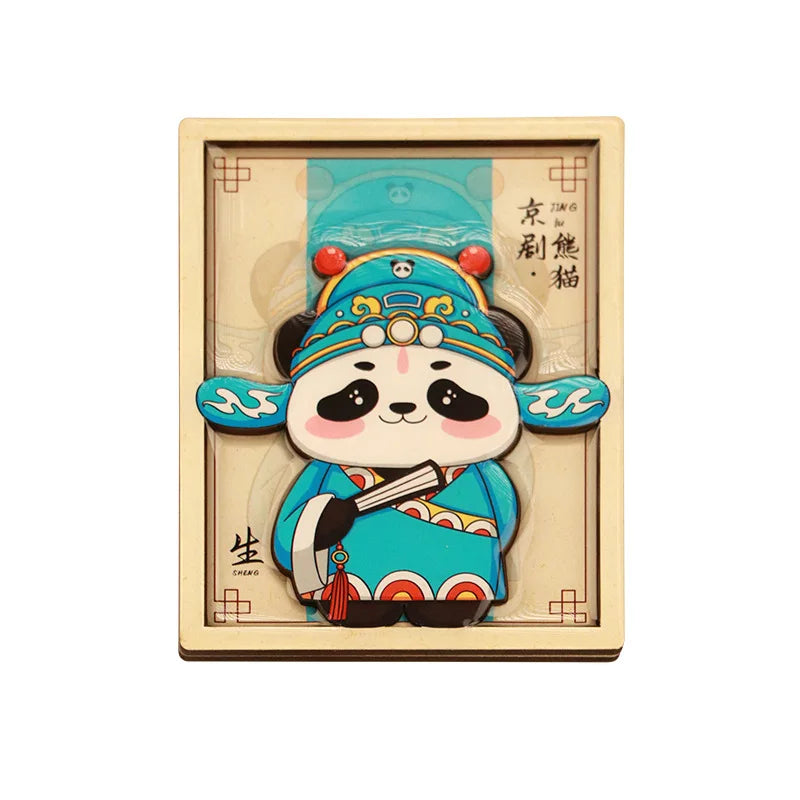 Opera Panda Kitchen Resin Magnetic Refrigerator Sticker Modern Traditional Design Medium Size 3D Eco-Friendly Customizable
