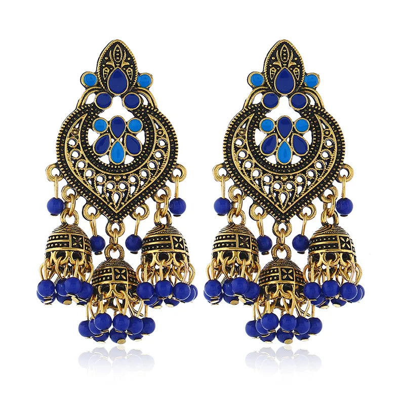 Wholesale Bohemian Style Drop Earrings for Women Fashionable Ceramic Beads with Silver and Gold Plating Zinc Alloy
