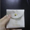 Luxurious Pink Velvet Suede/Microfiber Jewellery Pouches Dust Bags Customized Size Silk Screen Printing Elegant Jewelry Box