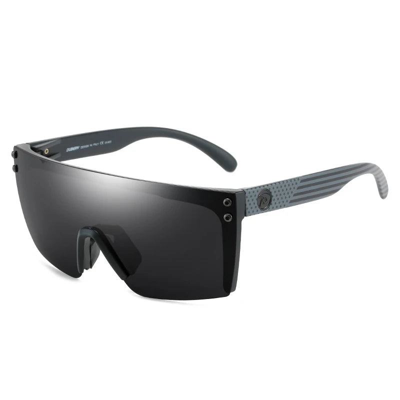 Luxury River One Piece Polarized Sunglasses Sports Riding Cycle UV400 Protective Sun Glasses Custom logo Big Frame Shades