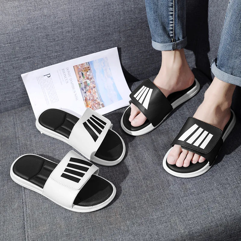 Men's Lightweight Athletic Slide Sandals Open Toe Sport Slippers with Anti-Slip Feature for Summer