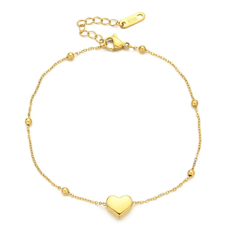 HOVANCI Anklets for Women 2022 Charm Anklet Bracelet Heart Pendant  Designer for Girl Simple Anklet
