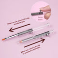 Wholesale Private Label 7 Pieces Sets Retractable Crystal Nylon Hair Detachable Nib Nail Art Liner Brushes With Mesh Case