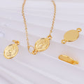 Alloy 18K Gold Plated Pendant Christian Virgin Mary Charms Vintage Style Necklace Bracelet Small Pendant