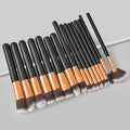 Hot-selling 16 Pcs Makeup Brush Set  Cosmetics Makeup Tool  Black Professional Brushes Vegan