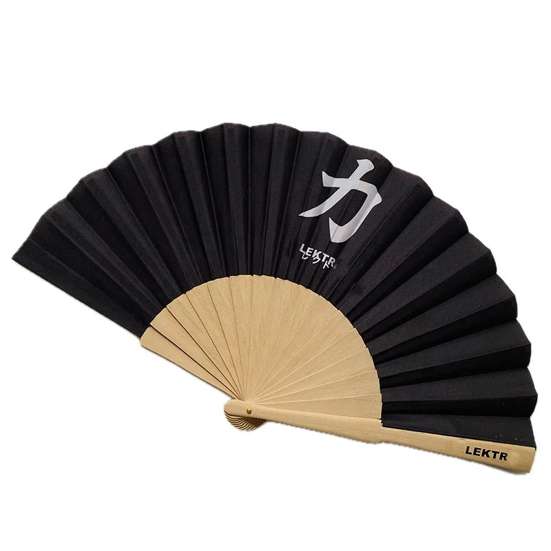 Luxury Personalized Spanish Wedding Hand Fan Custom Logo Eco-Friendly Bamboo Folding Style Luxury