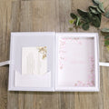 Custom Hardcover Set Clear Acrylic Colorful Printing Floral Gift Box Wedding Invitation with RSVP Card and Envelope