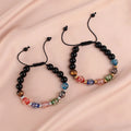 Fluorescent Crystal Beaded Bracelet Night Light Glowing Beads Bangle Golden Sand Glass Luminous Bracelet for Couples
