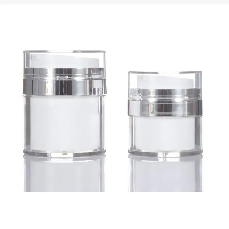 Refillable 15ml 30ml 50ml Acrylic Airless Pump Lotion Container Jar ABS Material with Screw Cap for Face Cream & Skincare