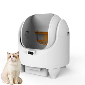 Intelligent APP Controlled Automatic Cat Toilet Plastic Self-Cleaning Litter Box with Easy Clean Sand