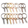 20pcs Key Ring Key Chain Round Split Keyfob Keyrings With Jump Ring for Keychain Pendants DIY Jewelry Making Accessories