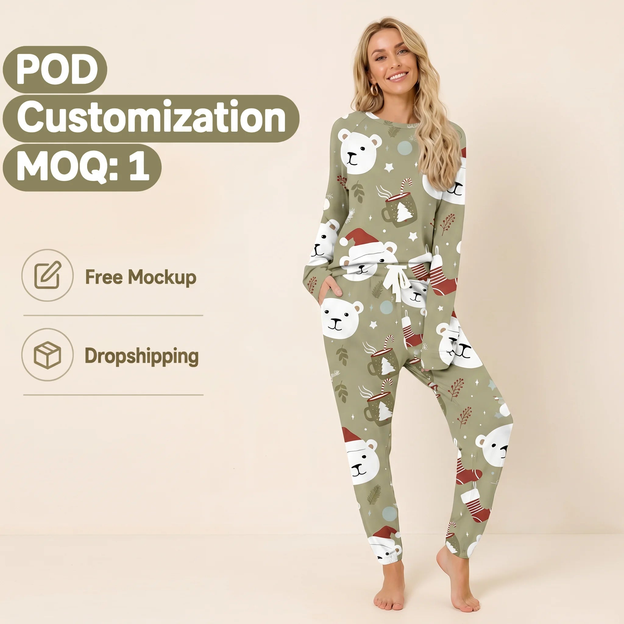 Wholesale Soft Women Lounge Wear Plus Size Custom Lounge Sets for Women Comfort Lounge Wear Custom 3D Print Pajamas