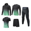 Men 5 Piece Tracksuit Custom Workout Clothing Gym Fitness Set Reflective Printing Tie Dye Men Joggers Suit