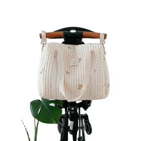 Ins Cotton Baby Diaper Organizer Bag Shoulder Portable Nappy Bag Hanging Storage Mommy Diaper Bag for Baby Newborn Stroller