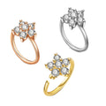 20g Copper Nose Ring Hoop for Women Flower Design Trendy Wedding Body Piercing Jewelry